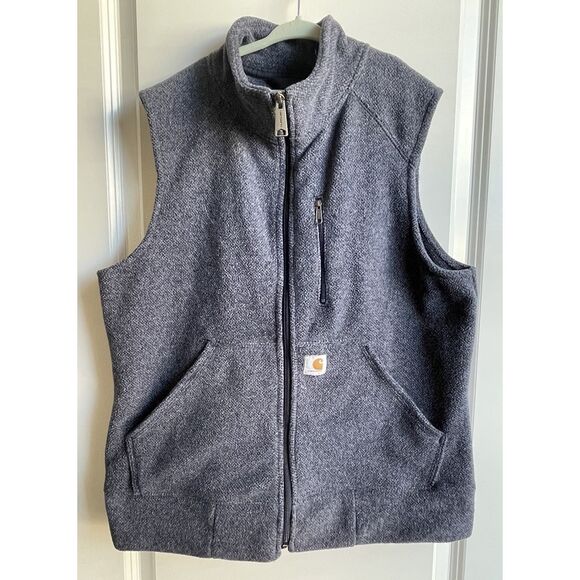 Carhartt Jackets & Blazers - Carhartt Vest Womens M Kentwood Fleece Zip Up Funnel Neck Blue